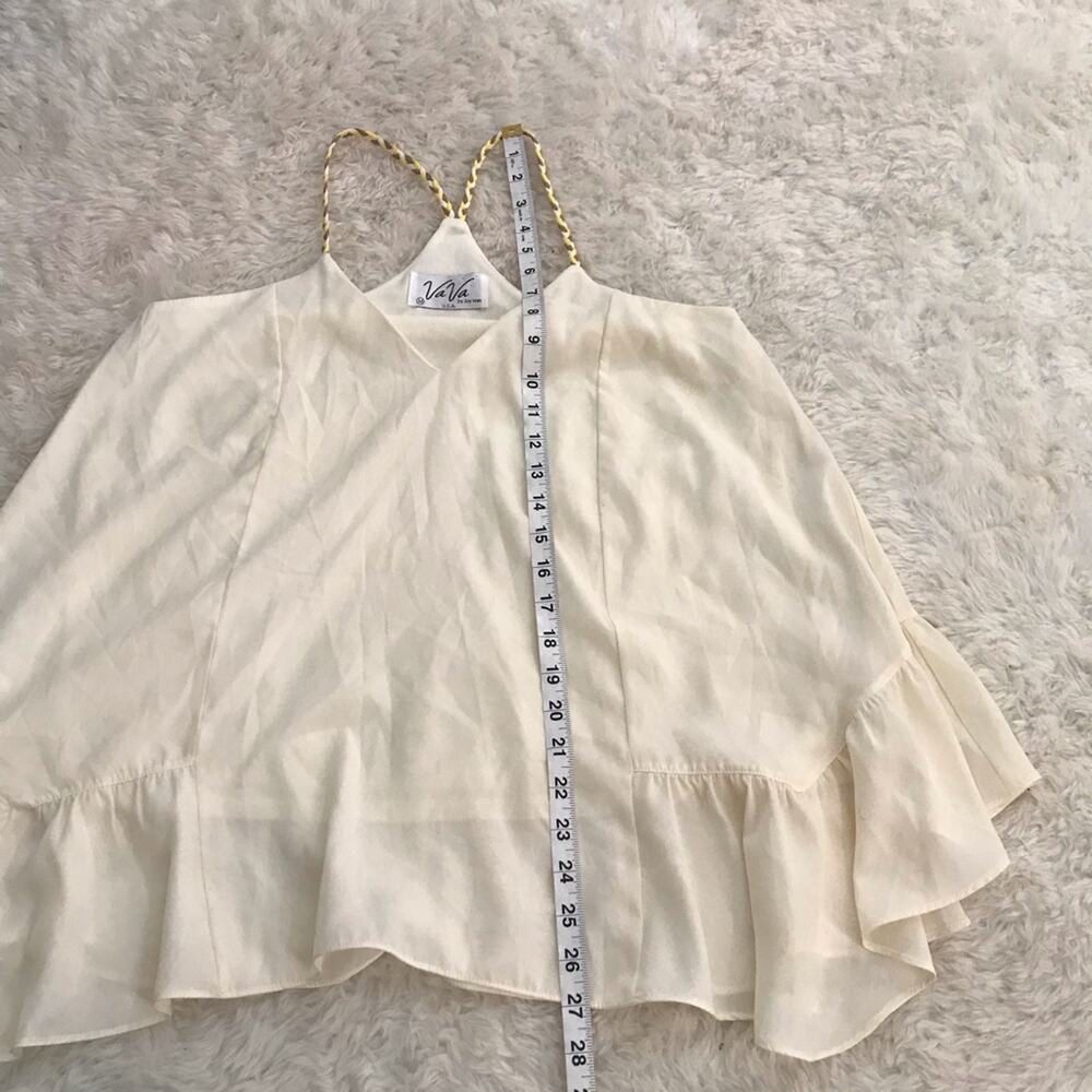 Va Va by Joy Han made in USA flounced braided straps size medium ruffle - Picture 4 of 8